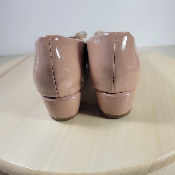 Salvatore Ferragamo Nude Vara Bow Ballet Round Toe Block Heel Womens Siz… - Picture 4 of 13